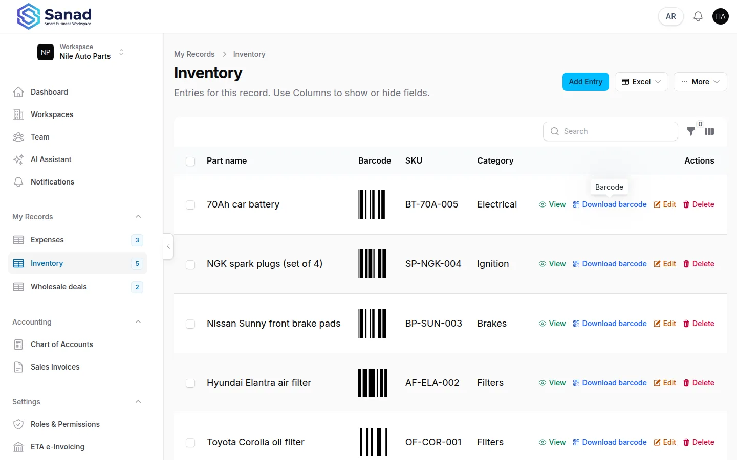 Download barcode