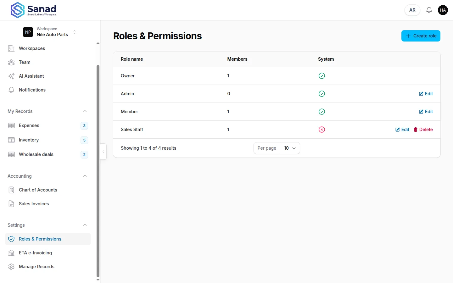 Open Roles & Permissions