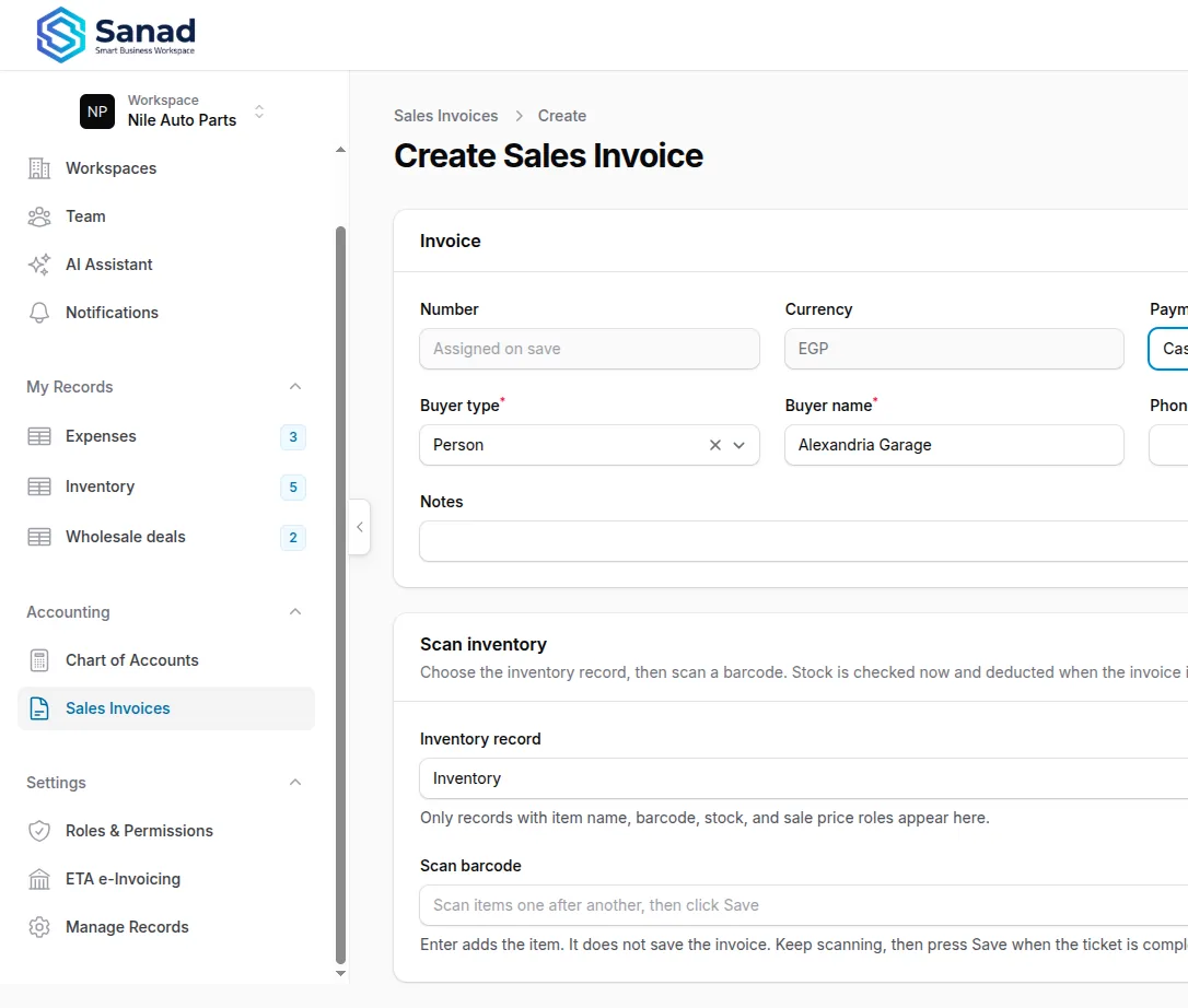Create an invoice