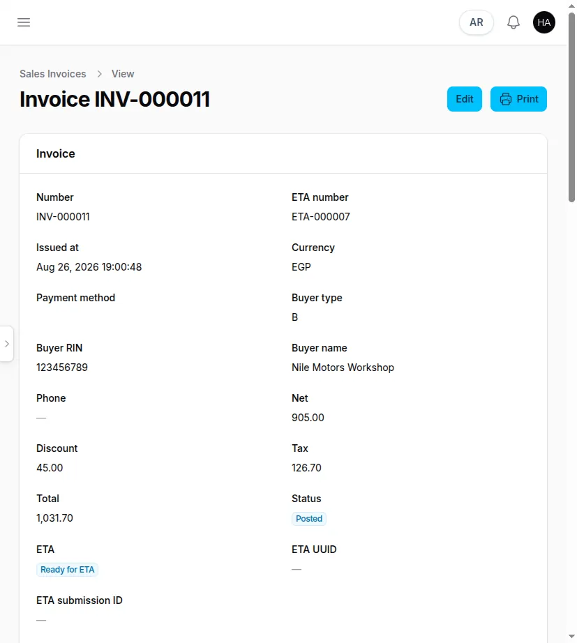Print, send, download PDF