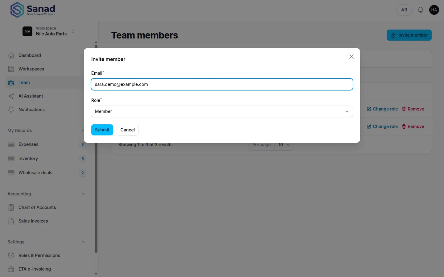 Invite member